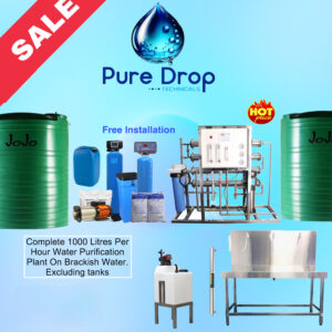 1000 Litres Per Hour Water Purification System On Brackish Water