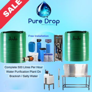 500 Litres Per Hour Water Purification Plant On Brackish Water